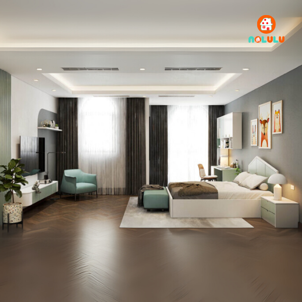 Thiết kế nội thất phòng ngủ bé trai hiện đại  Nolulu - BT006