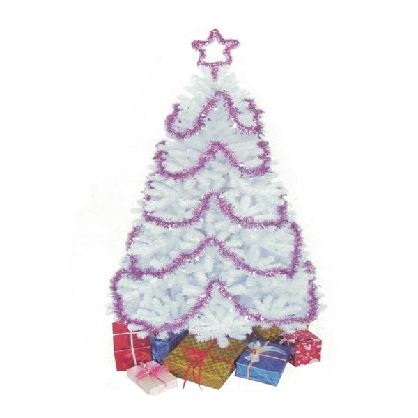 Cây Thông Đầu Tròn Màu Trắng - Đủ Kích Thước