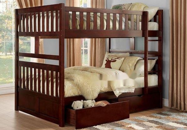 Giường 2 Tầng Xuất Khẩu Amit (1m4/1m4) + 2 Hộc Tủ