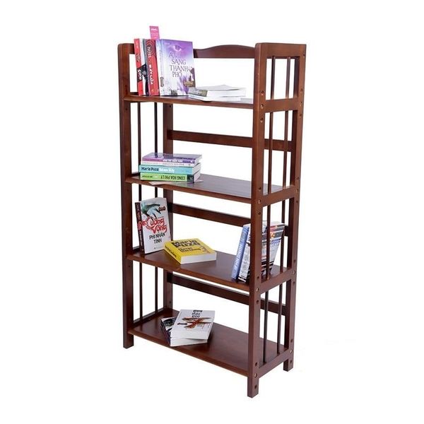 Kệ Sách Gỗ Tự Nhiên 4 Tầng (Rộng Từ 60cm-1m)