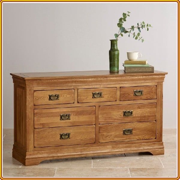 Tủ 7 Ngăn Kéo : Kín Chân + Viền Chỉ