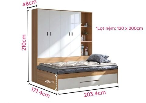 Giường Ngủ Thông Minh Phong Cách Hiện Đại GN-N12
