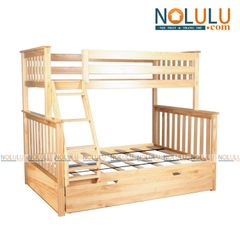 Giường 2 Tầng K.Bed Gỗ Tự Nhiên Có Hộc Kéo 1m-1m4