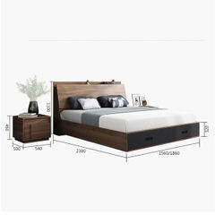 Giường Ngủ Phong Cách Bắc Âu GN-106