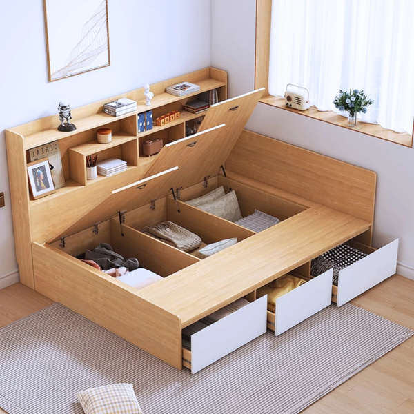 Giường Kết Hợp Giá Sách Hiện Đại Sloan