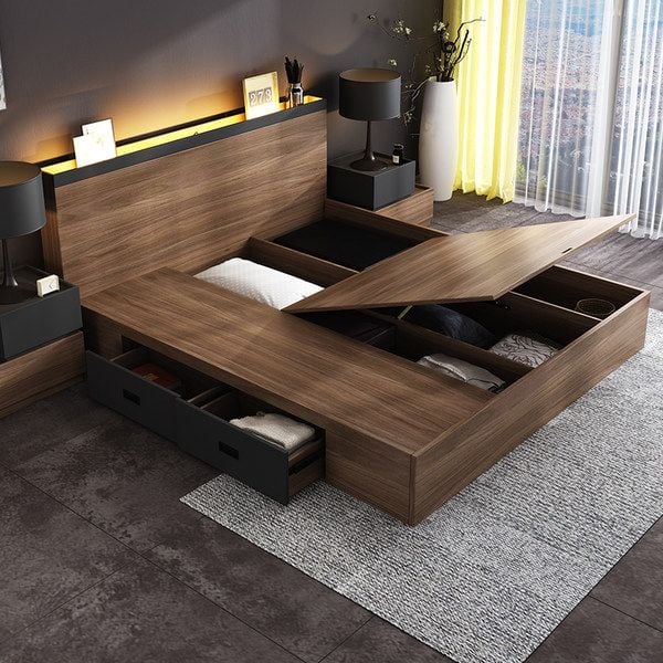 Giường Ngủ Phong Cách Bắc Âu GN-124