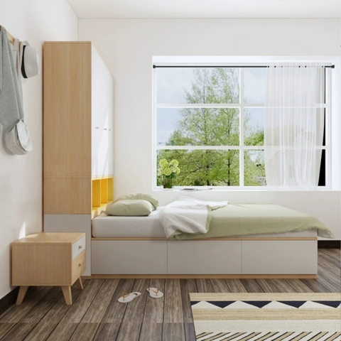 Giường Ngủ Samara Kết Hợp Tủ Đồ Thông Minh