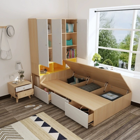 Giường Ngủ Thông Minh Kết Hợp Tủ Đồ Samara