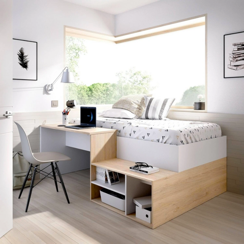 Giường Ngủ GN-N13 Thông Minh Kết Hợp Bàn Học Và Giá Sách