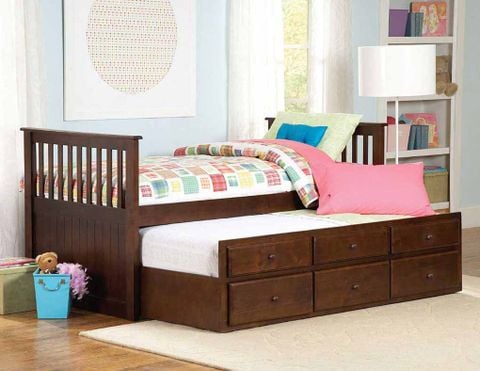 Giường Tầng Hộp Viking Gỗ Tự Nhiên (1m-1m)