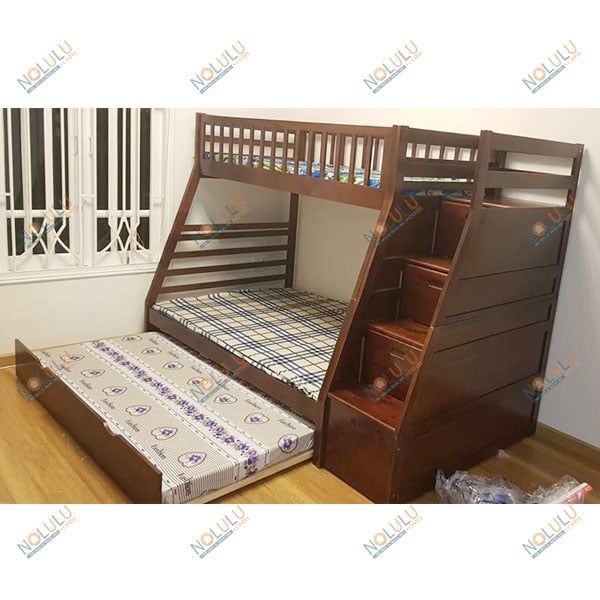 Giường 3 Tầng Bella Esprit Gỗ Tự Nhiên (1m-1m4-1m)