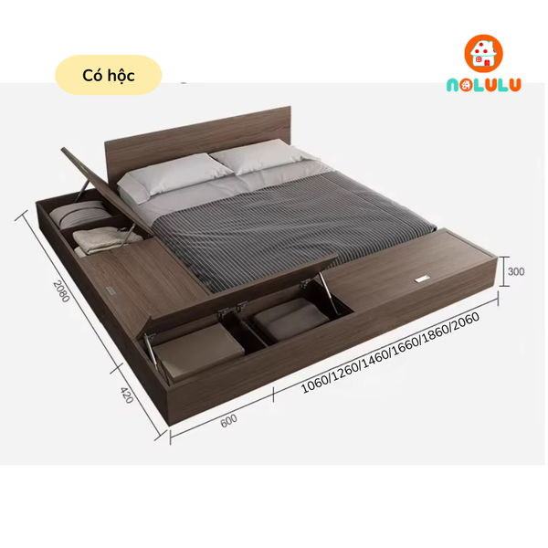 Giường bệt phong cách Nhật Bản Nolulu - GN002