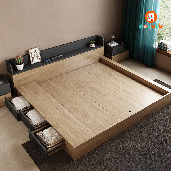 Giường bệt phong cách Nhật Bản Nolulu - GN009