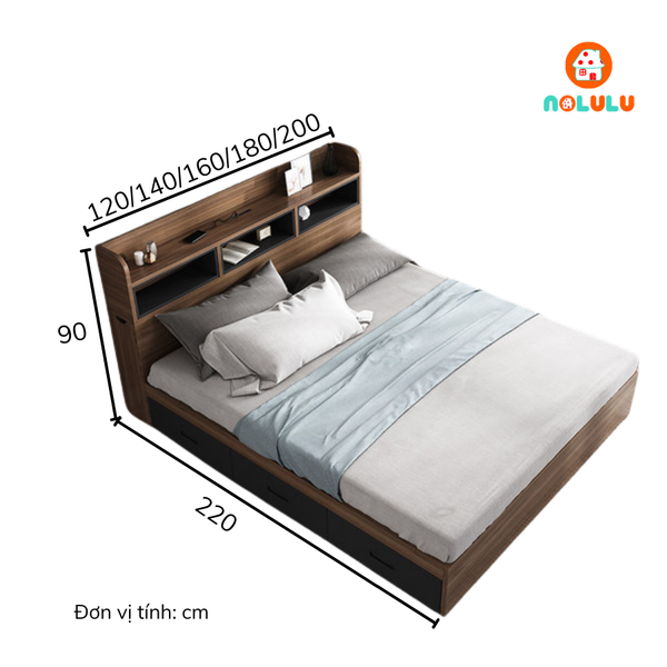 Giường ngủ hiện đại Nolulu - GN011