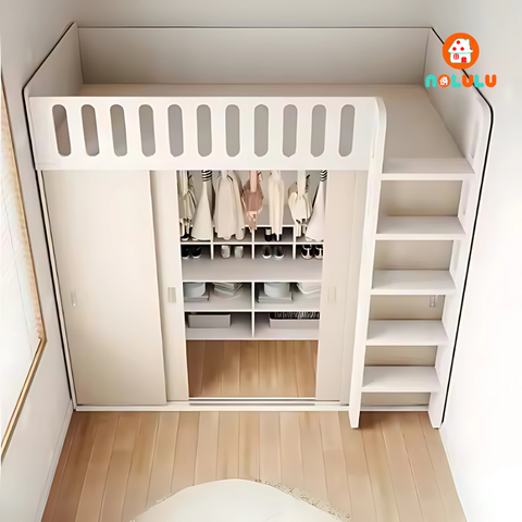 Giường tầng trẻ em thông minh kèm bàn học và tủ quần áo Nolulu - GT004 - 01