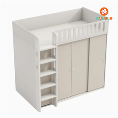 Giường tầng trẻ em thông minh kèm bàn học và tủ quần áo Nolulu - GT004