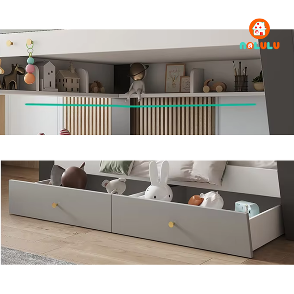 Giường tầng trẻ em thông minh hình cá heo Nolulu - GT005