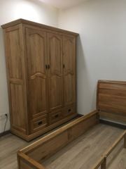 Tủ Quần Áo Panel Gỗ Sồi Mỹ 3 Cánh (1m4)