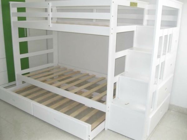 Giường 3 Tầng Ali (1m/1m/1m) Gỗ Tự Nhiên