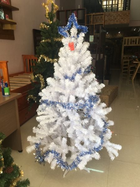 Cây Thông Đầu Tròn Màu Trắng - Đủ Kích Thước