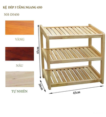 Kệ Giày Dép 3 Tầng Rộng 45cm