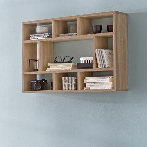 Kệ sách treo tường gỗ công nghiệp hiện đại Witty