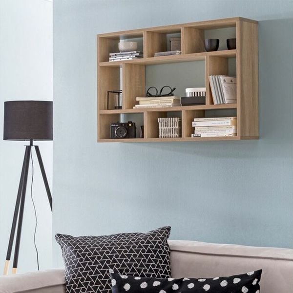 Kệ sách treo tường gỗ công nghiệp hiện đại Witty