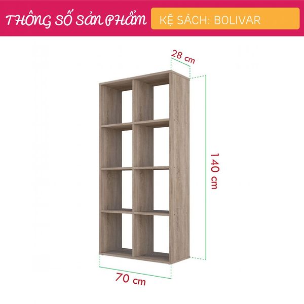 Kệ Trang Trí Tối Giản Bolivar KS-270