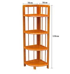 Kệ Góc Nhà 4 Tầng (Nâu)