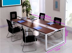 Bàn Họp Gỗ Chân Sắt Thiết Kế Gọn Gàng BC-07