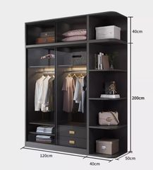 Tủ Quần Áo Nhôm Kính Hiện TQA-085