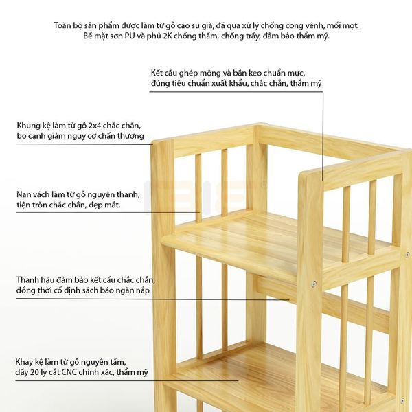 Kệ Sách 3 Tầng (Rộng 40cm)