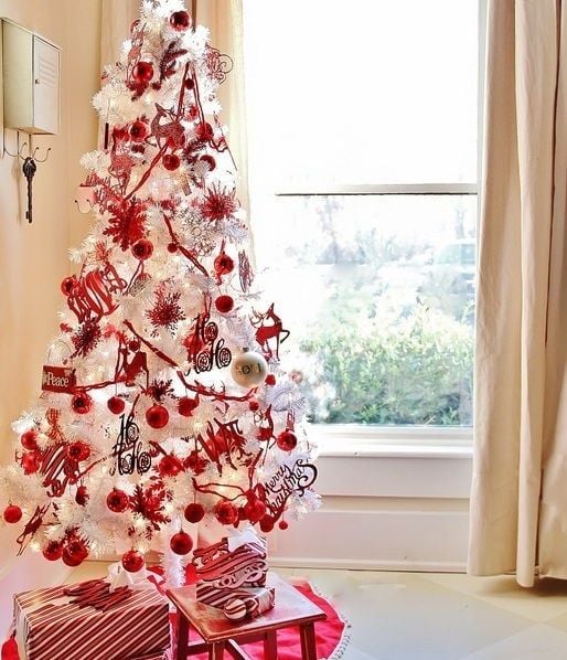 Cây Thông Đầu Tròn Màu Trắng - Đủ Kích Thước