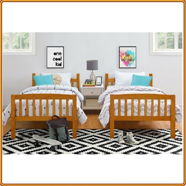 Giường 2 Tầng Gỗ Tự Nhiên Uni (1m-1m)+2 Hộc Tủ