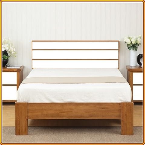 Giường Panel 01 - Gỗ Sồi Mỹ 140-160-180 (cm)