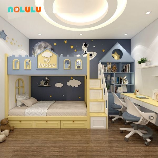 Phòng Ngủ Cho Bé Trai Tích Hợp Giường Tầng – BT50