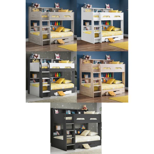 Giường Tầng Hiện Đại Kết Hợp Kệ GT078