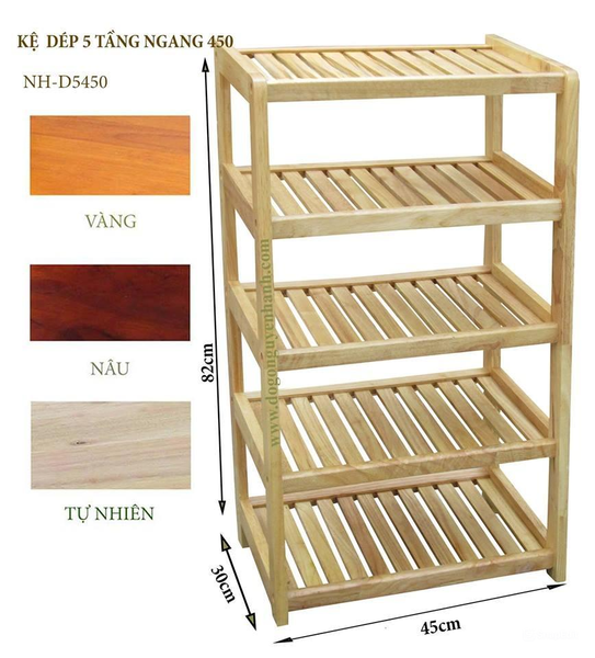 Kệ Giày Dép 5 Tầng Rộng 45cm