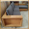 L Shaped - Bộ Sofa Góc L - Gỗ Sồi ( Nệm Ghế Màu Cafe )