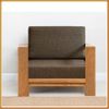 Square Walnut - Sofa Đơn : Nệm Ghế Màu Kem