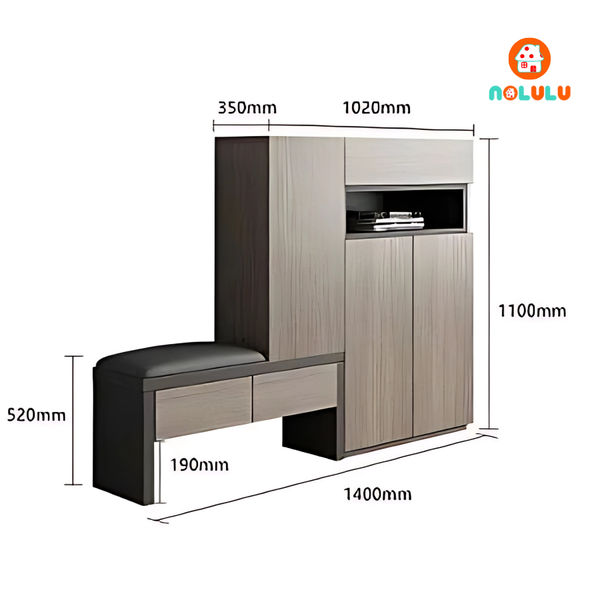 Tủ giày cao cấp kết hợp ghế ngồi Nolulu - TGCC002