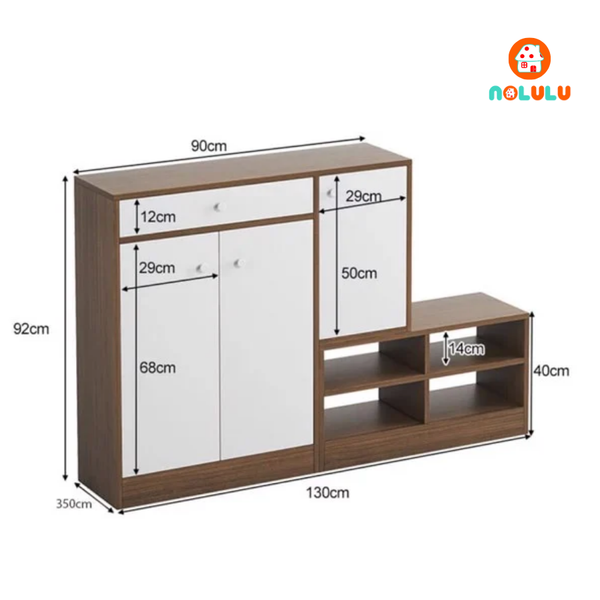 Tủ giày cao cấp kết hợp ghế ngồi Nolulu - TGCC003