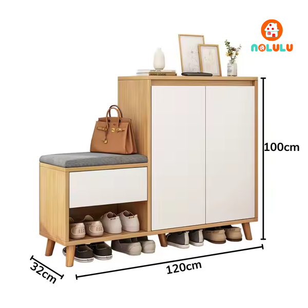 Tủ giày cao cấp kết hợp ghế ngồi Nolulu - TGCC001