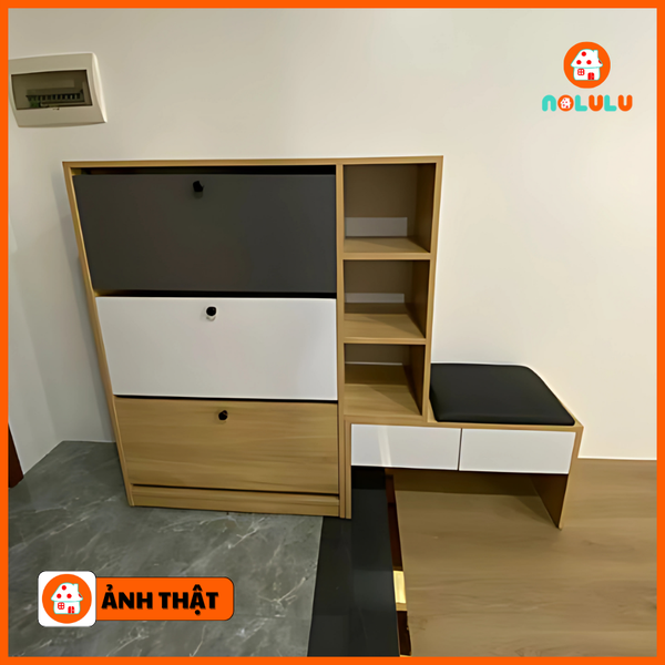 Tủ giày cao cấp kết hợp ghế ngồi ghế Nolulu - TGCC004