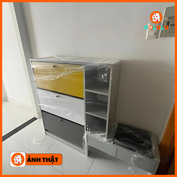 Tủ giày cao cấp kết hợp ghế ngồi ghế Nolulu - TGCC004