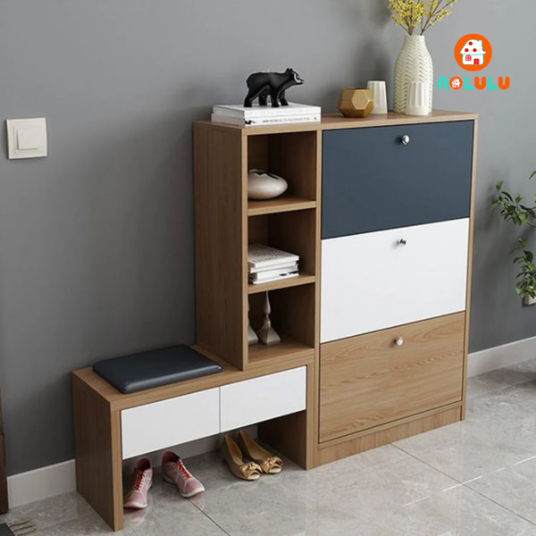 Tủ giày cao cấp kết hợp ghế ngồi ghế Nolulu - TGCC004
