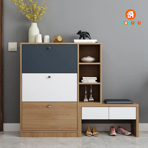 Tủ giày cao cấp kết hợp ghế ngồi ghế Nolulu - TGCC004