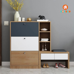 Tủ giày cao cấp kết hợp ghế ngồi ghế Nolulu - TGCC004