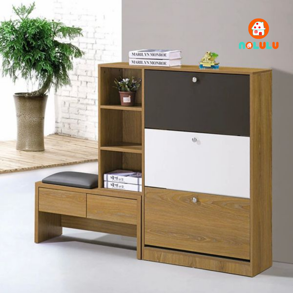Tủ giày cao cấp kết hợp ghế ngồi ghế Nolulu - TGCC004