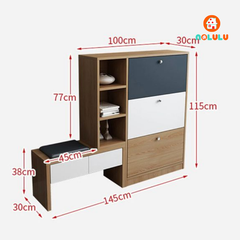 Tủ giày cao cấp kết hợp ghế ngồi ghế Nolulu - TGCC004